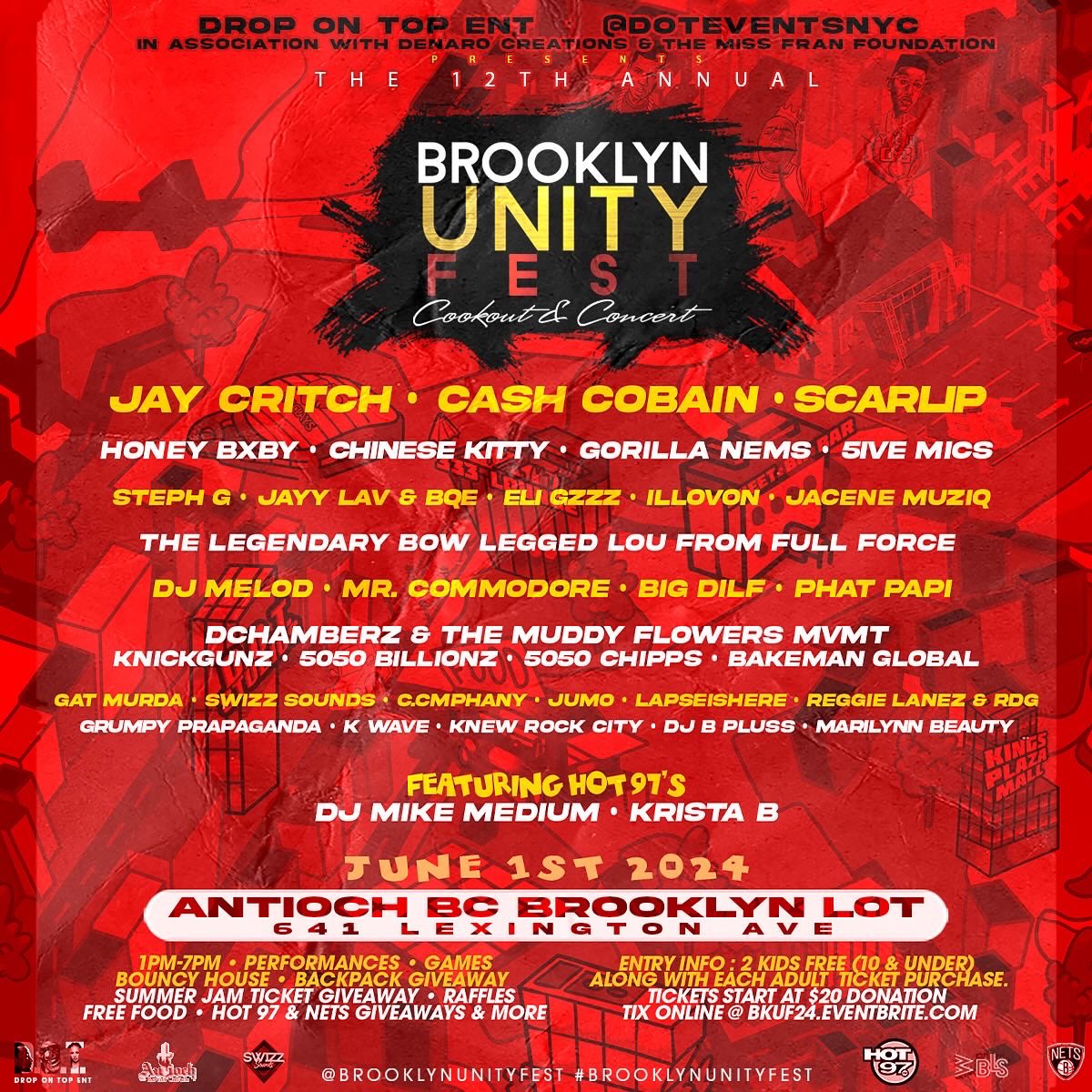 unityfestbk's tweet image. June 1st • Let’s Unite! ❤️🖤💛
12th Annual Brooklyn Unity Fest