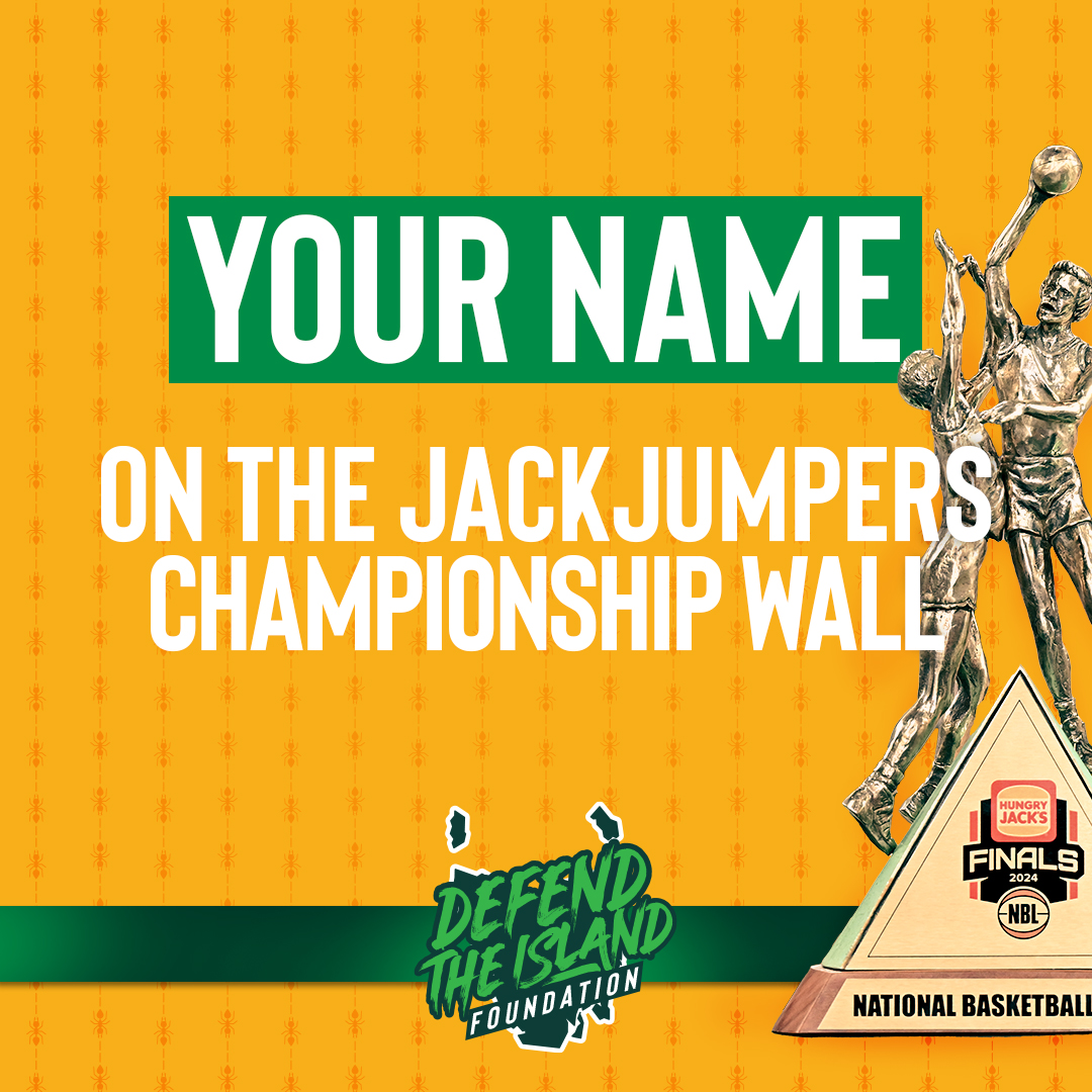 Be part of history and etch your name on the Championship Wall! The Tasmania JackJumpers are proud to launch the Defend the Island Foundation to bolster our community outreach - make a $10 donation to get your name on the Championship Wall! Donate here jackjumpers.com.au/foundation