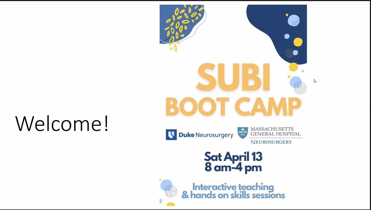 Outstanding MGH/Duke Sub-I Boot Camp led by @MGHNeurosurg and @Dukeneurosurg residents educating, sharing advice, and working collaboratively with students who are the future of our field! TY @PranavNandaMD, @FaithCRobertson @alexandersuarez @brianaprager and so many more.