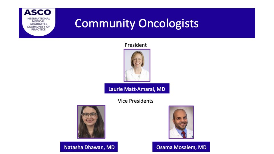 💫🎉📢Glad to introduce you to @ASCO #IMG CoP - Community Oncologists Committee. Our goal is to connect #IMG oncologists and support their professional journey & empower them to deliver top-notch care. Together, we rise! @luvpooh101 @NatashaDhawanMD @OsamaMosalemMD @ASCOTECAG