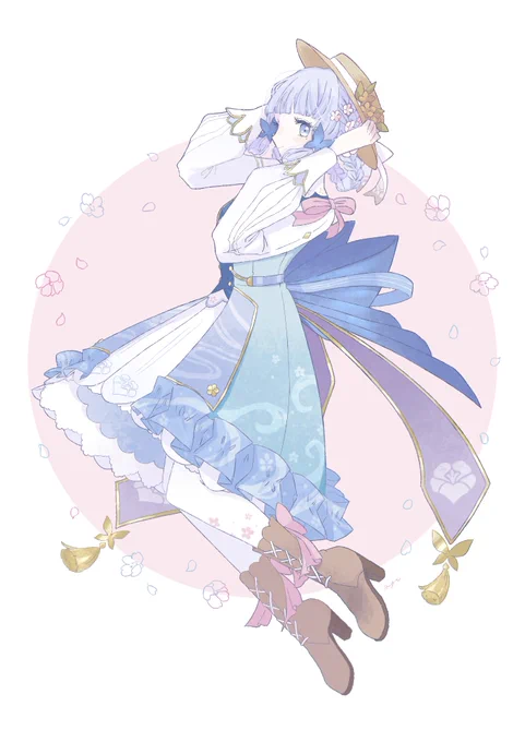 #一次創作作家のファンアート原神の女の子たち 