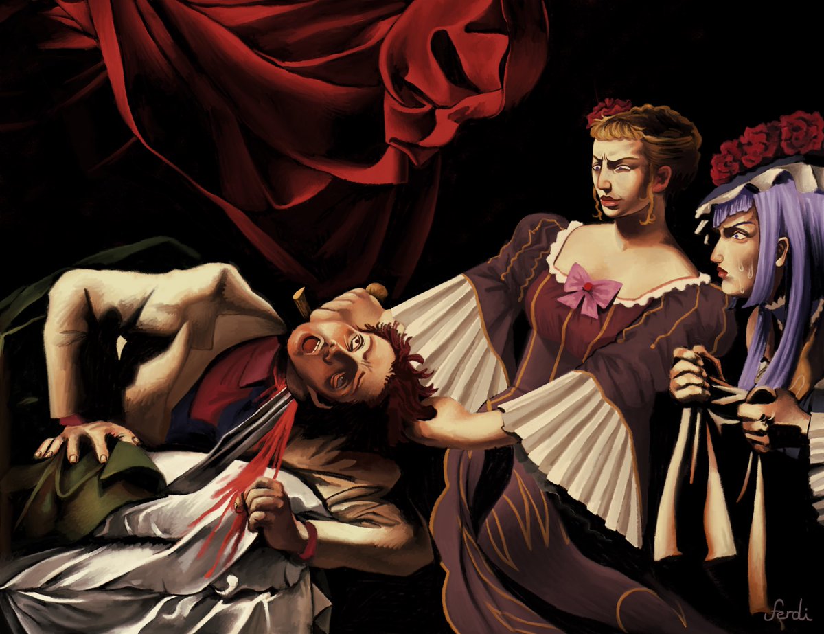 pxeachfuzz's tweet photo. judith beheading holofernes #umineko https://t.co/sAKWRBZPDJ