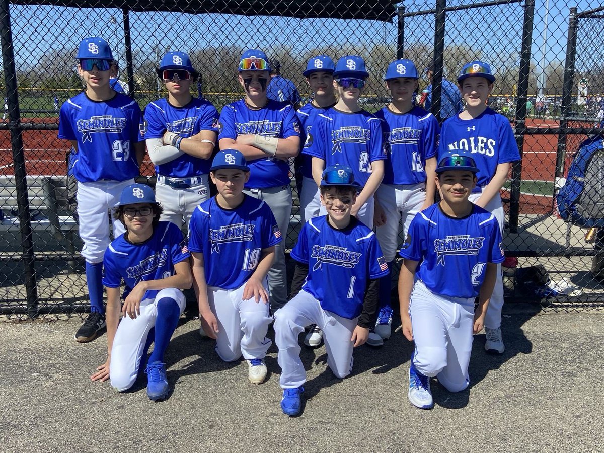 Noles_Baseball's tweet photo. The Seminoles 13U win all 3 playoff games on Sunday very impressively. Outscoring their opponents 36-7.

Seminoles 11 Naperville Renegades 2
Seminoles 15 Schaumburg Flyers 3
Seminoles 10  Geneva 2

Congrats to the Team &amp; Coaching Staff on this Championship. ⁦@PlayJPSports⁩ https://t.co/OZo4KGhARa