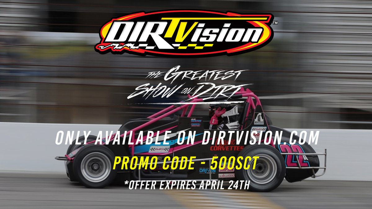 Thanks to everyone who watched @500SprintTour opener @AndersonSpeedwy on series' new broadcast home. New subscribers get $50 discount on first year of annual Fast Pass with promo code 500SCT on #DIRTVision website by 4/24/24