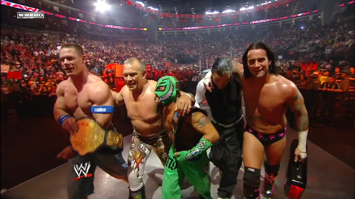 CM Punk teamed up with John Cena, Rey Mysterio, Jeff Hardy and Ricky 'The Dragon' Steamboat