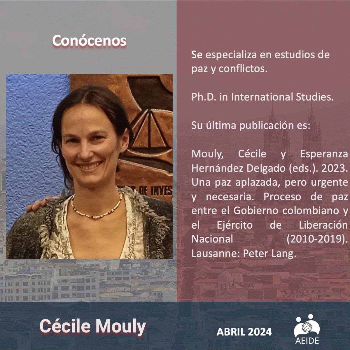 Conócenos Cécile Mouly #internationalstudies #paz #conflicto