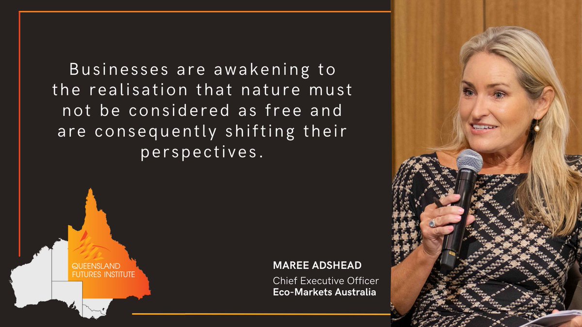 Maree Adshead, CEO of Eco-Markets Australia, discussed the immense potential of the Great Barrier Reef as a natural capital investment opportunity at the recent Our Sustainable Future forum. Read more insights and the other speakers' perspectives: bit.ly/3xjRXr2 #qldpol