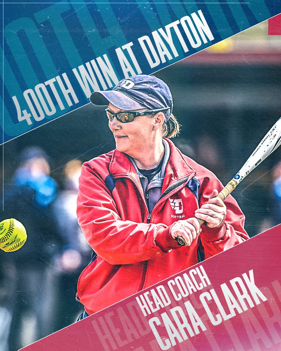 FlyerSoftball's tweet photo. With today’s win at Fordham, Dayton head coach Cara Clark reached the 400-win mark at the helm of the Flyers’ program! 
Congratulations Coach Clark‼️

#UDSB // #GoFlyers https://t.co/5Oxj1zTRVr