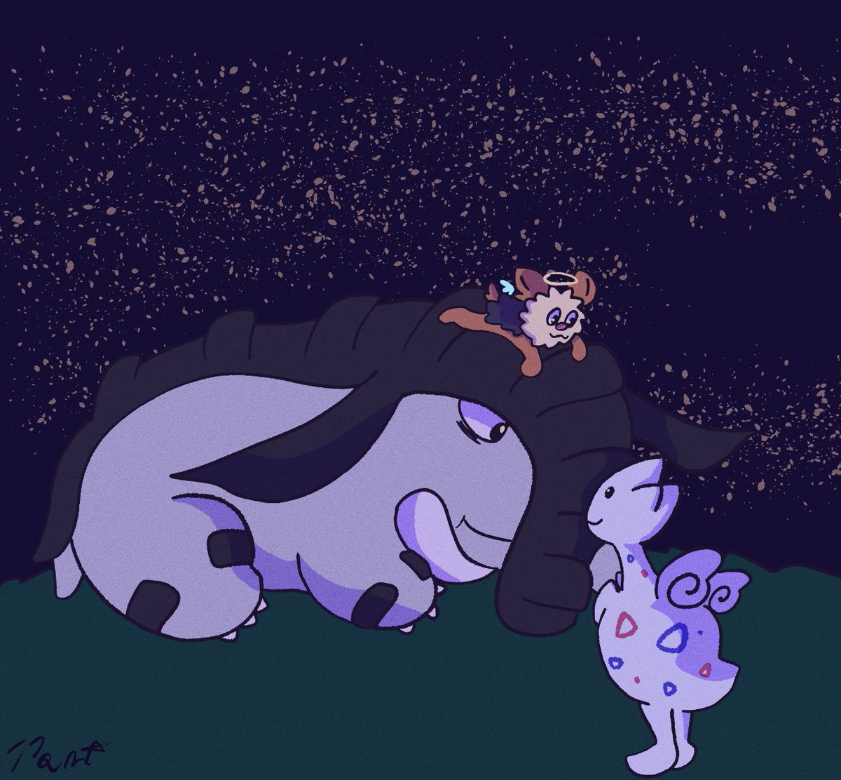 sodaplague's tweet image. very rough family photo on my not screen tablet except one of thems in PEE HELL now from @R0ASTBEAST  randomizer locke