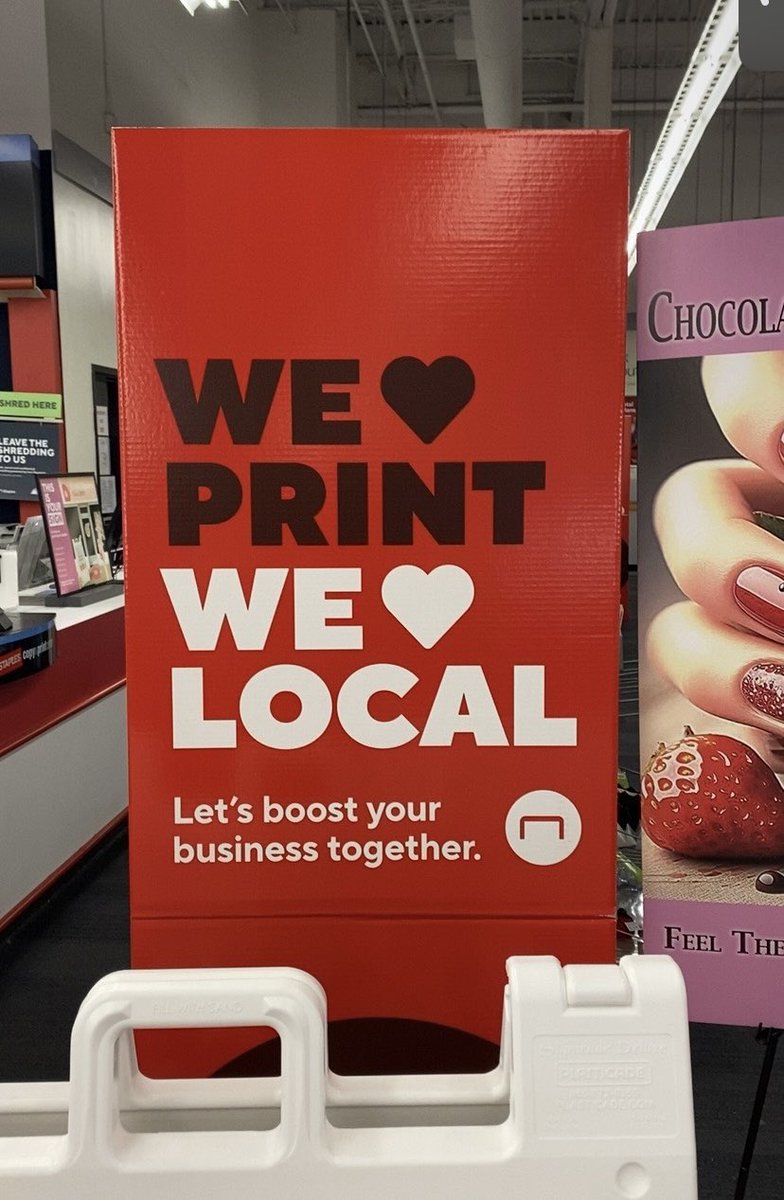 meganroseruiz's tweet photo. I went to @StaplesStores today and saw this displayed. This is genuinely shameful. There is absolutely no reason whatsoever that Staples, a mega corporation, should be using any AI generated images. Why on earth didn’t Staples pay an artist or photographer to create this mock-up? https://t.co/Df6XutjpuN