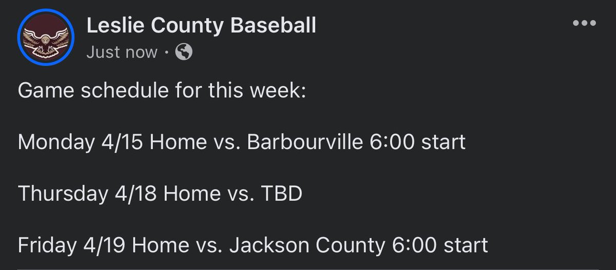 Leslie County Baseball tweet media