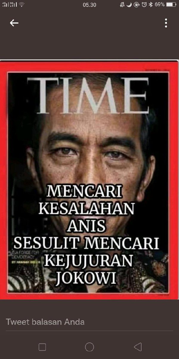 Mencari kesalahan Anies itu sama sulitnya dengan mencari kejujuran Jokowi. Anies super bersih, Jokowi super kotor! #DicariPresidenJujur #DicariPresidenJujur