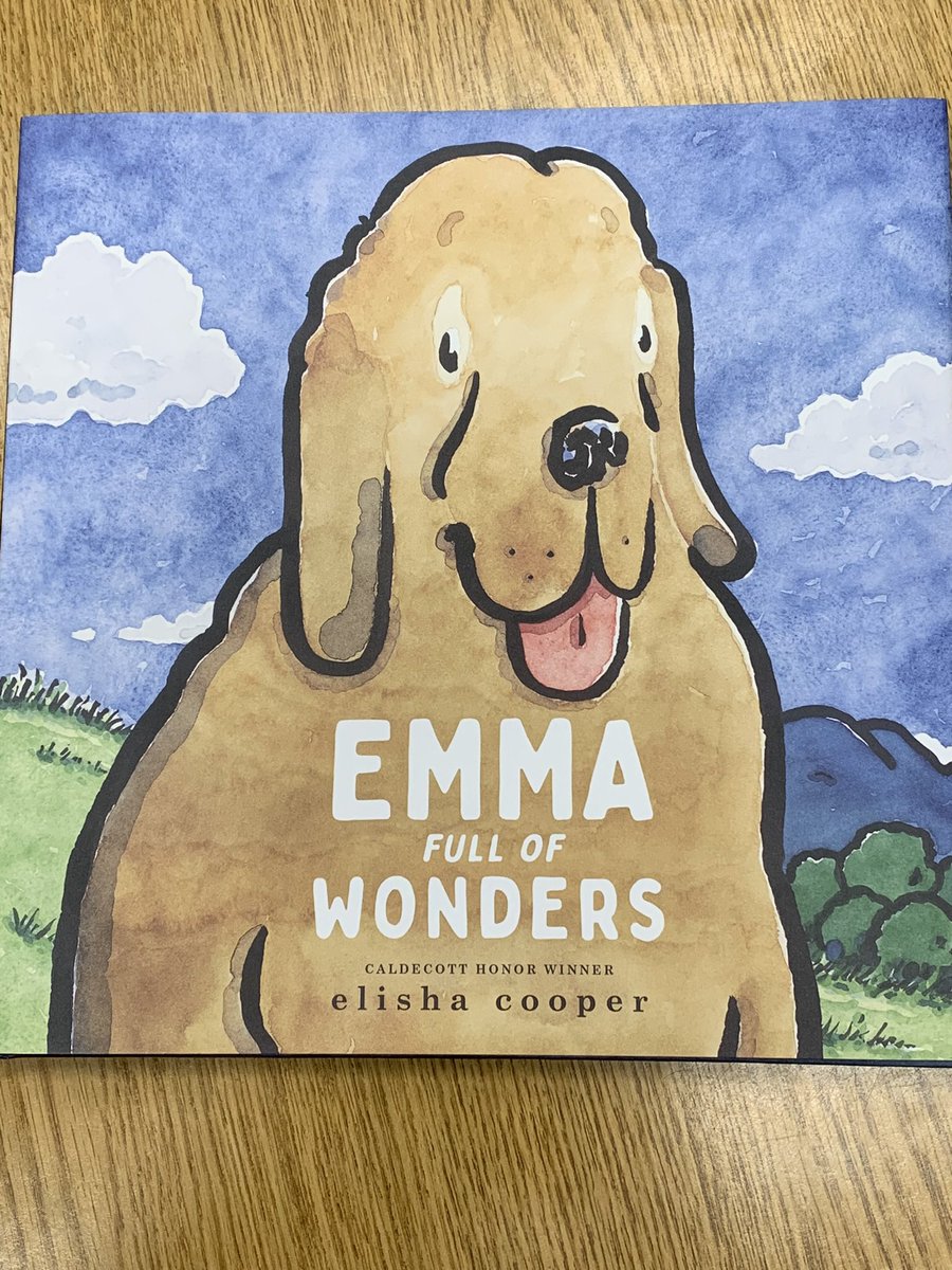 Another beauty from #elishacooper ! Kids will fall in love with Emma as she goes around doing dog things, but be ready for a big surprise. Cooper’s illustrations are gorgeous watercolors - simple but beautiful. Thanks to @MacKidsBooks for this review copy. @ctcasl @MsThomBookitis