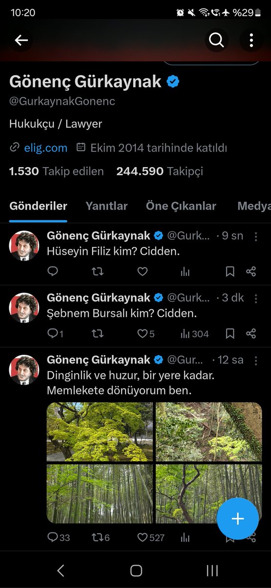 Memlekete dönüş, beni yeşil tonları ve bahar dalları odağından Şebnem Bursalı ve Hüseyin Filiz gündemine kaydırdı. Rahat ettim. Fazla huzur bize ters.