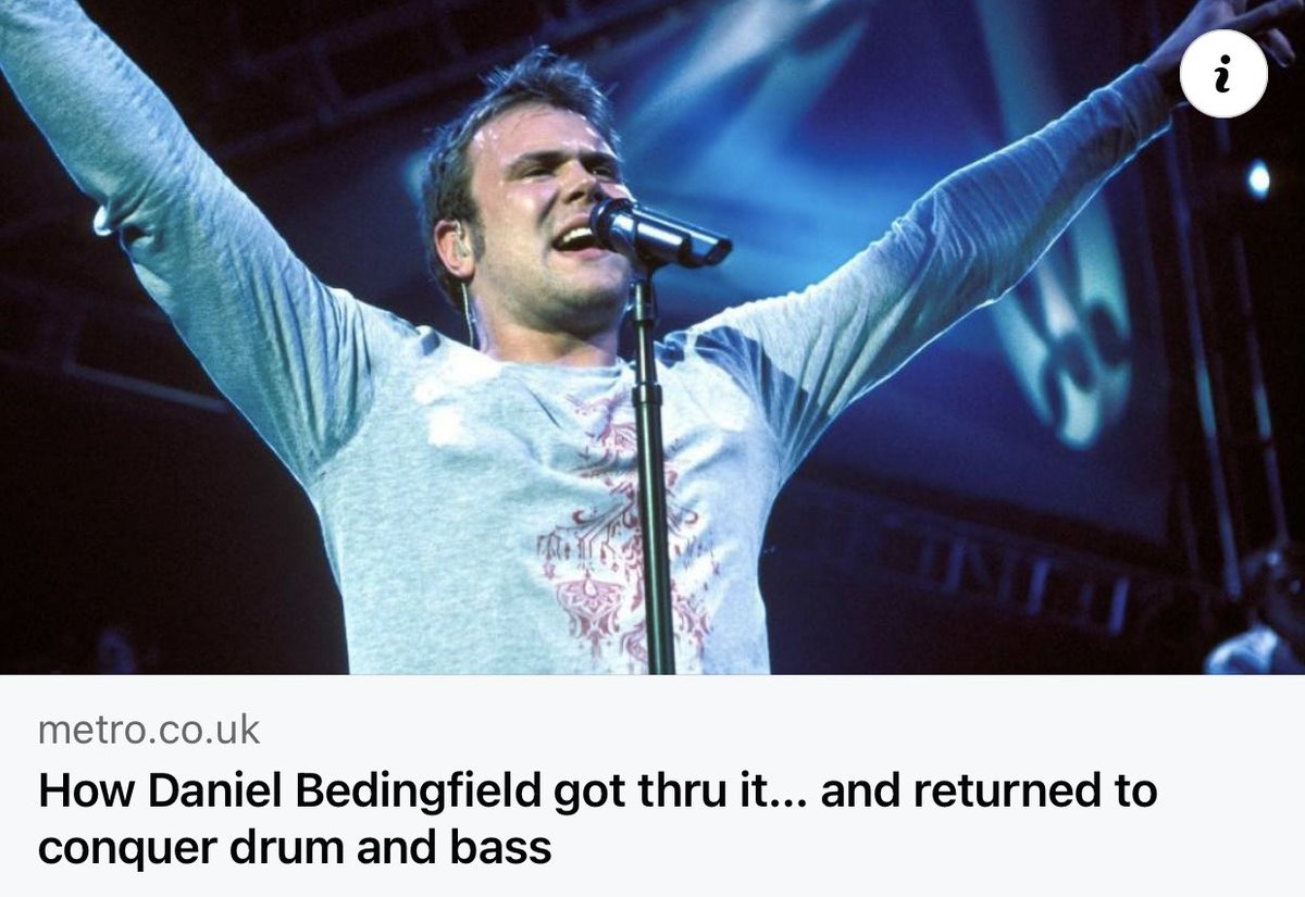 Just wanted to congratulate Daniel Bedingfield on completing drum and bass.