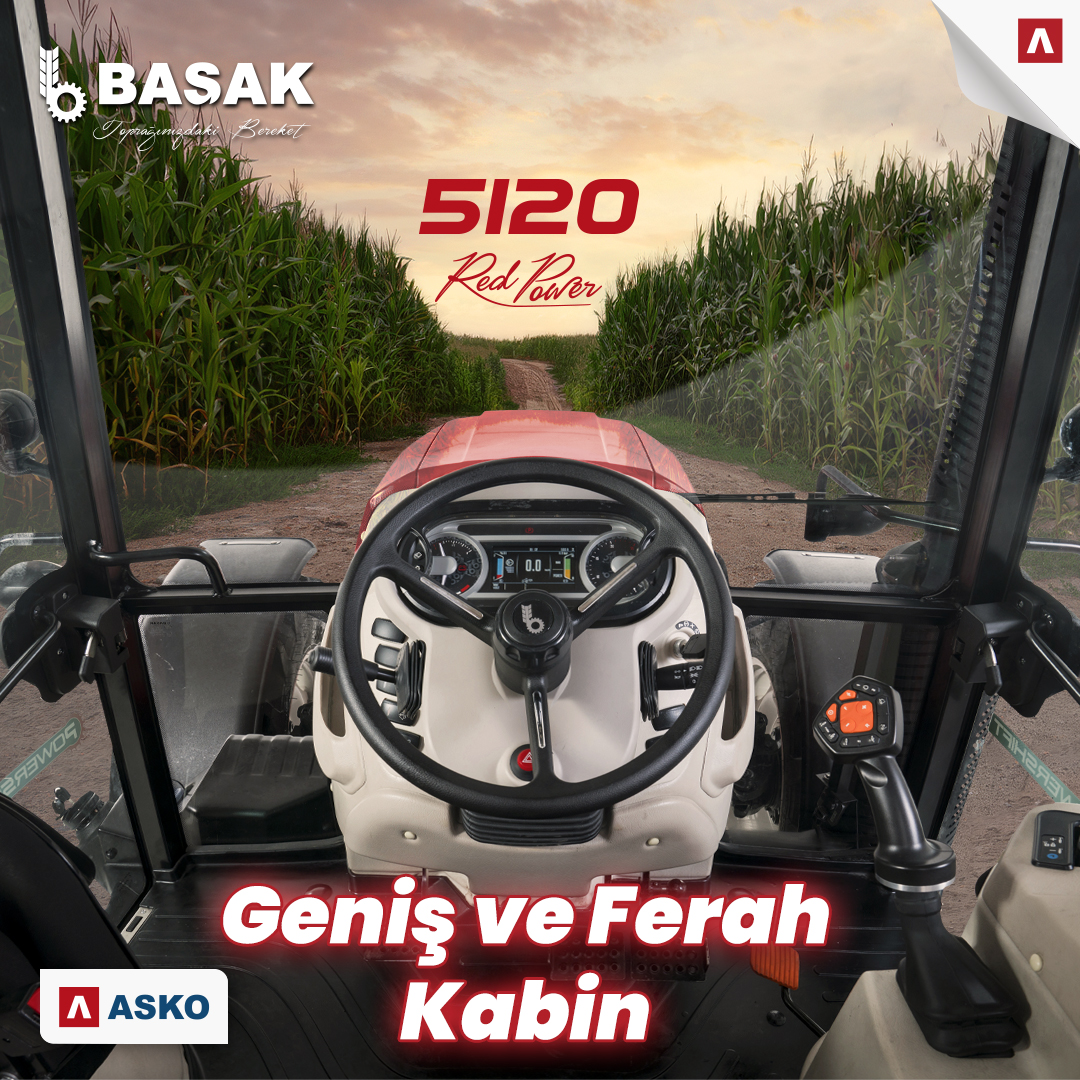 basaktraktortr's tweet photo. Geniş ve ferah kabine sahip 5120 Red Power sürüş anında konfor sağlar. 

#BaşakTraktör #BasakTraktor #5120Redpower #Tarla #Agri #TercihimBasak #BirlikteDahaGüçlü #StrongerTogether https://t.co/LCgiGqef3R