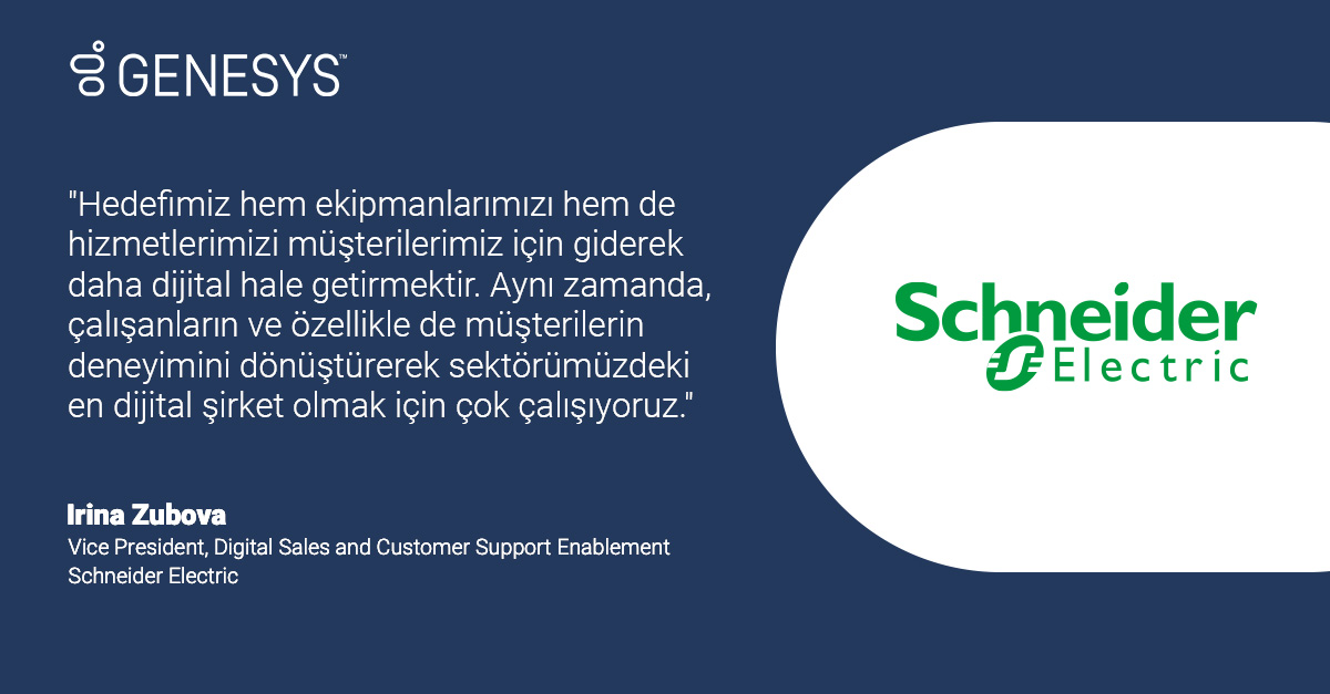 GenesysTurkey's tweet photo. Schneider Electric, Genesys Cloud™’ ile küresel CX ve operasyonel verimliliğini artırdı ve hem müşteri hem de çalışan deneyimlerini geliştirdi.
https://t.co/zeBGZ1ieDC https://t.co/geiXaWCFwr