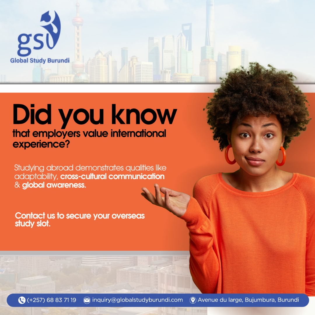 GlobalStudyBI's tweet photo. Do you wish to stand out from the rest when it comes to the job market?

Add value to your resume with an overseas qualification that demonstrates your cross-cultural communication abilities, adaptability &amp; global awareness. https://t.co/pP6HCfkX0Z