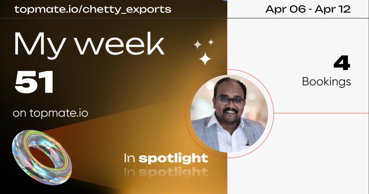 ChettyExports's tweet photo. 🌟 What a ride it's been as a topmate!

Helping others grow has been my greatest joy.

Grateful for the connections made so far. I'm truly inspired by the progress we've made.

Here's to more incredible moments ahead!
I'm at https://t.co/08KmIUJhUH https://t.co/oDKgTGYXN5