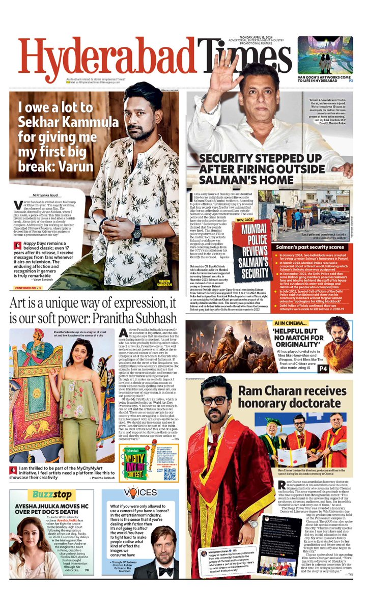 Check out the Hyderabad Times e-paper: epaper.timesgroup.com and head to E-times for more movie news: timesofindia.indiatimes.com/etimes #HyderabadTimes #Epaper #TimesofIndia #Bollywood #Tollywood #Hyderabad #Hollywood