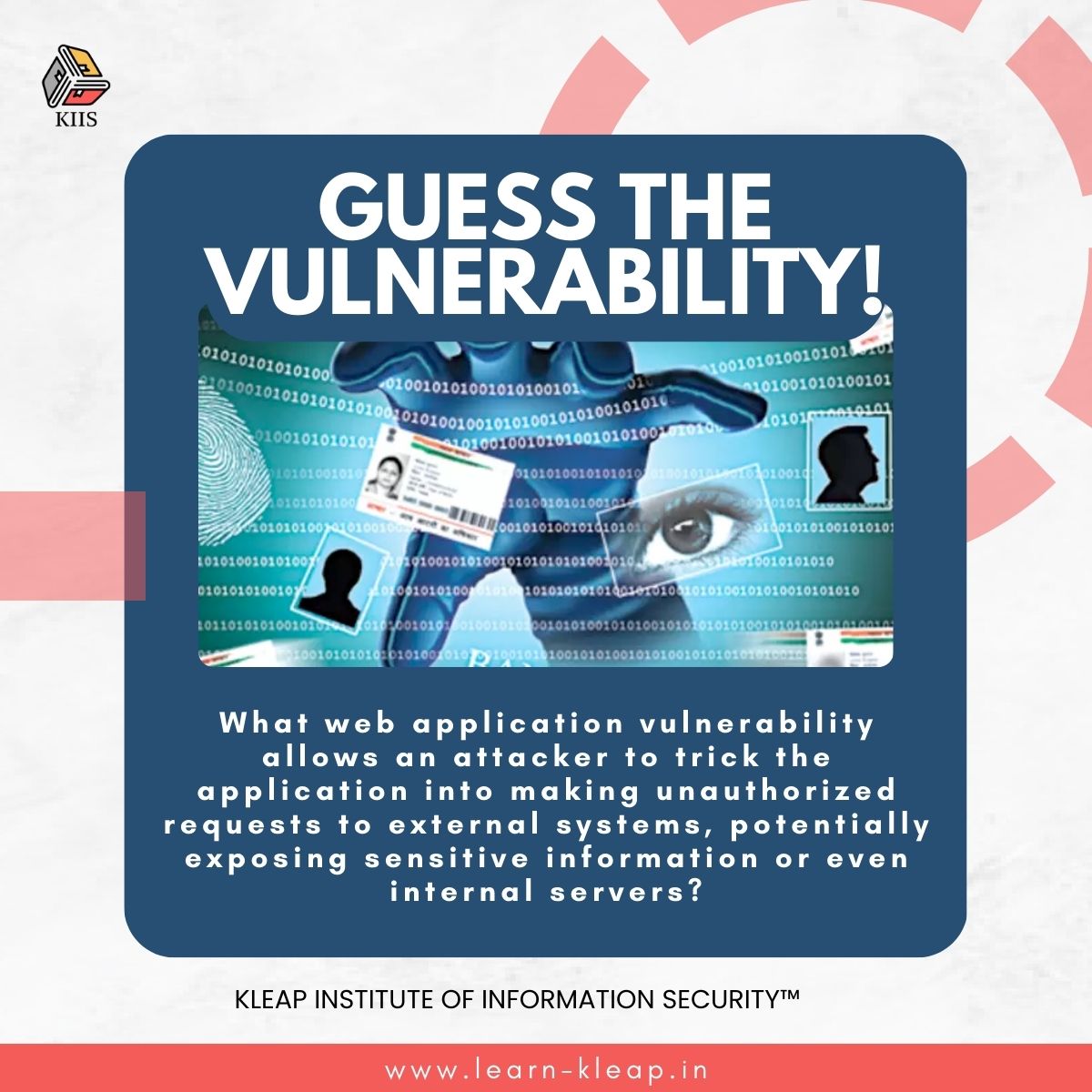 Guess the Vulnerability! 

Write your answer in the comment box!

#vulnerability #vapt #ransomwareattack #malware #kleap #vapt #cybersecurity #cyberattacks
