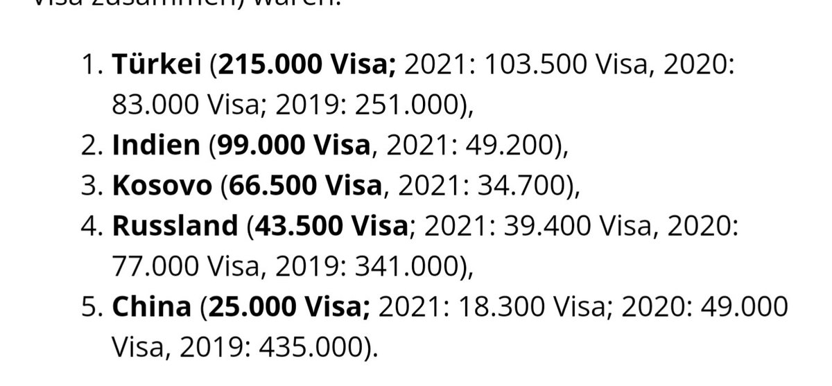 Kaum noch Zuwanderung aus #China - 95 Prozent weniger Visa. ➡️Scholz' Aussage, die Kooperationen seien zurückgegangen ist eine riesige Untertreibung ➡️Es kommt kaum noch irgendwer. mediendienst-integration.de/migration/wer-…