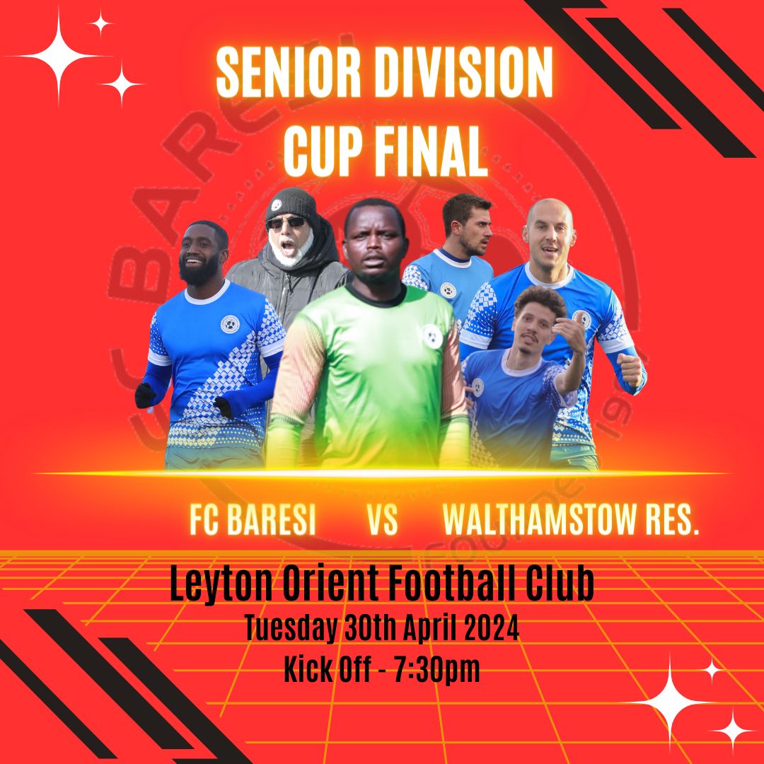 Count down continues Just 15 days away from the @EssexAllianceFL Senior Division Cup final Tickets will be available at the door on the day. Club chasing the @EssexAllianceFL Senior Division League and Cup double