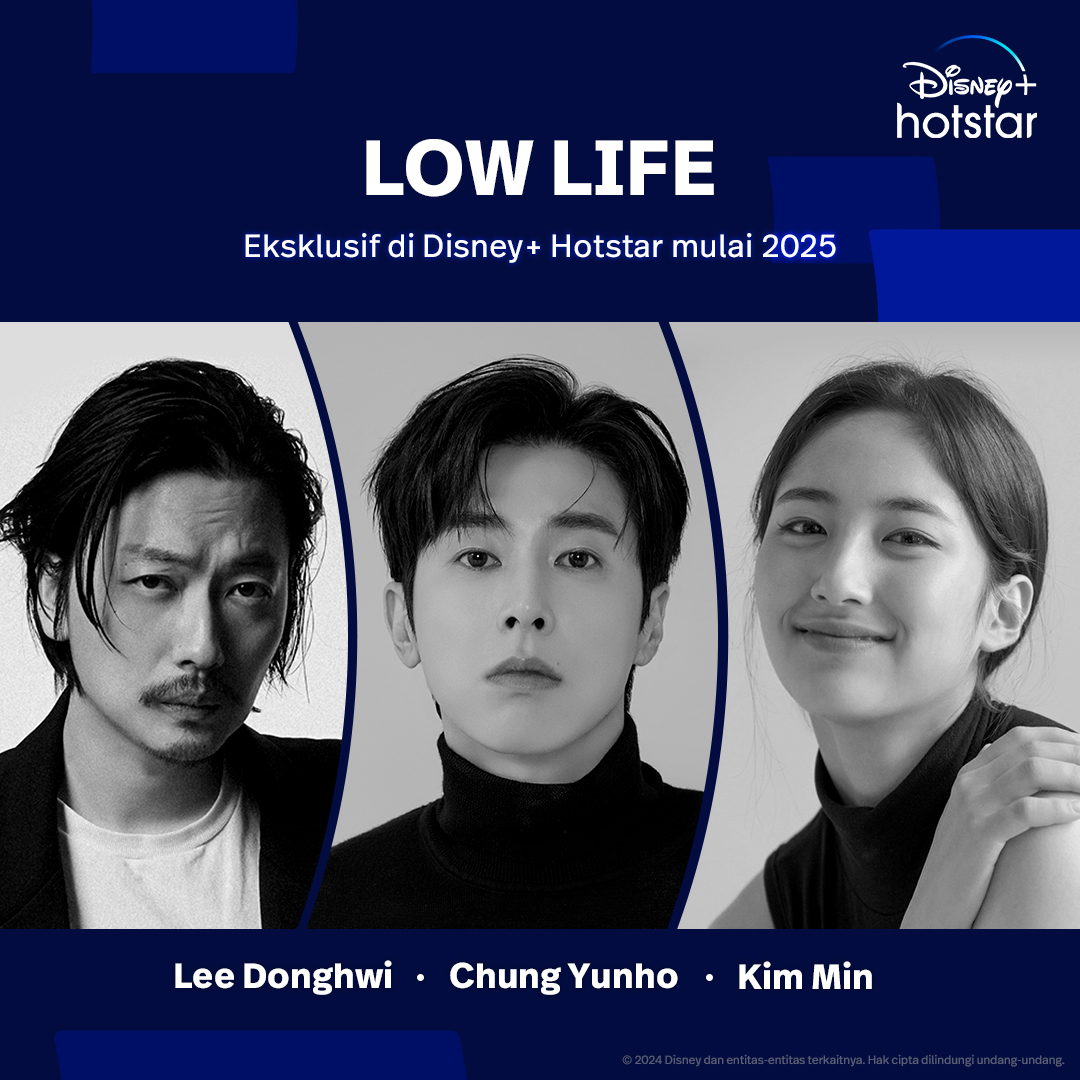 DisneyPlusID's tweet image. #KangYoonsung (sutradara serial #BigBet) dan #YoonTaeho (penulis serial #Misaeng) bekerja sama dalam sebuah kisah baru tentang penyelundup bawah laut. Eksklusif di #DisneyPlusHotstarID, streaming serial #LowLife yang akan datang di 2025!