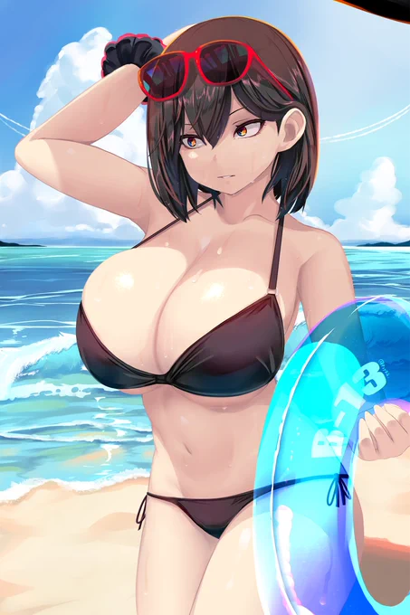 #気温が高いので気が早いが水着絵が見たい 