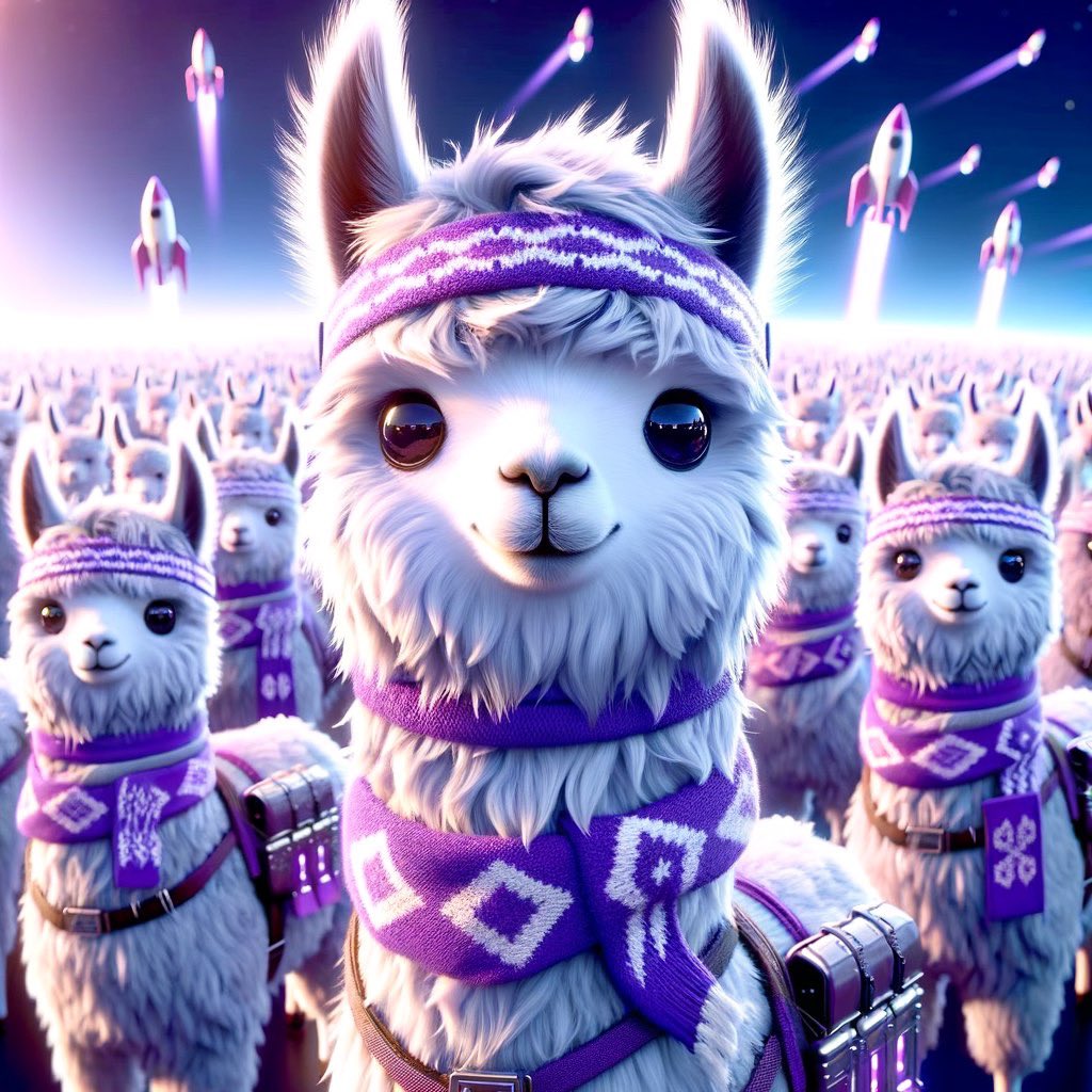 DEGENREN909's tweet photo. @0xpepe100x $solpac is on it non stop community thriving fuckin crypto buy this shit or your a fucking larp @SolpacaSolana purple alpaca loving community keep the bandana on!!! https://t.co/d6YaUykxKb