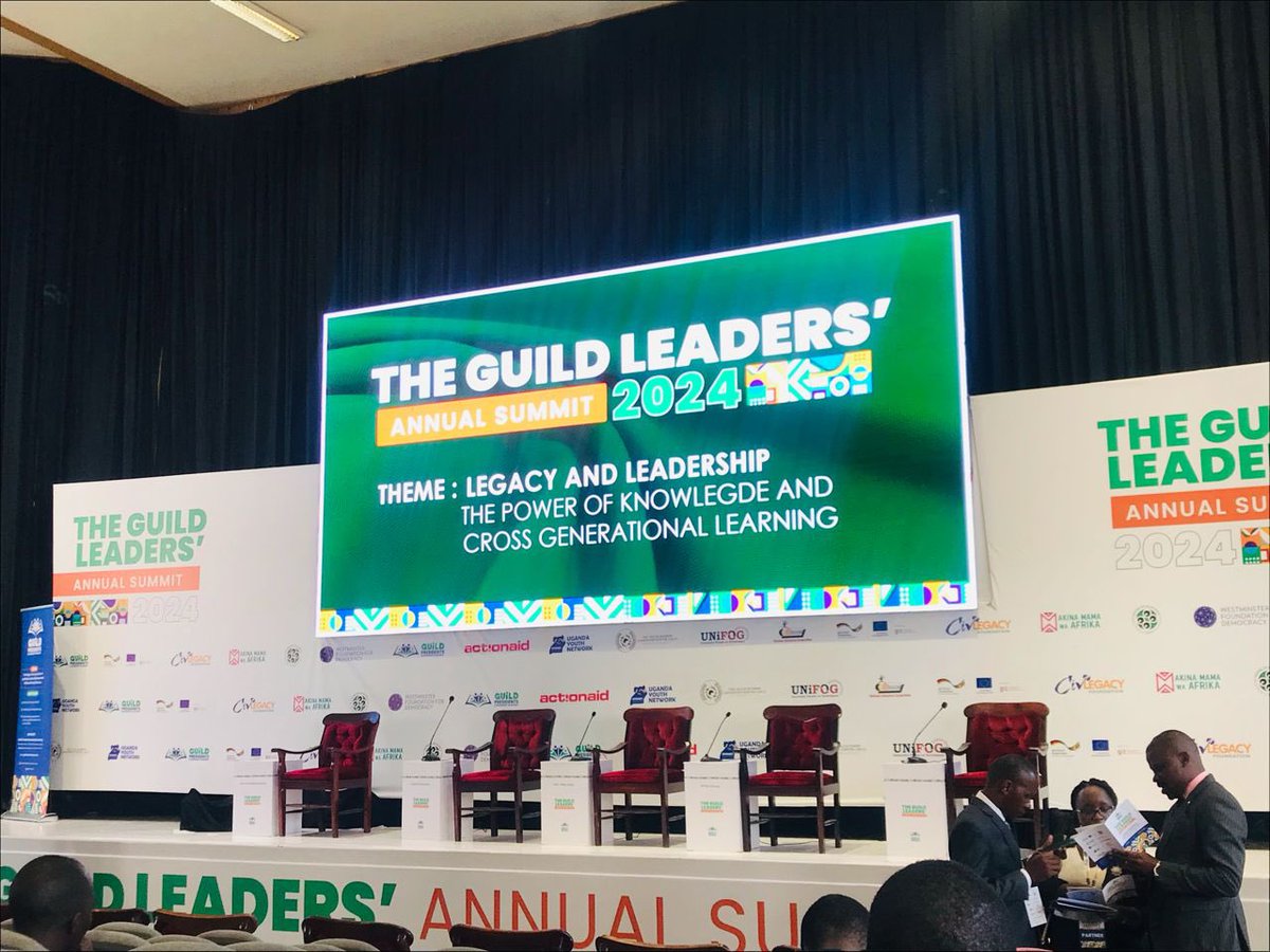 Happening right now: 

#GuildLeadersSummit2024 at Makerere University.

Theme: Legacy and Leadership. The Power of Knowledge and Cross-Generational Learning.