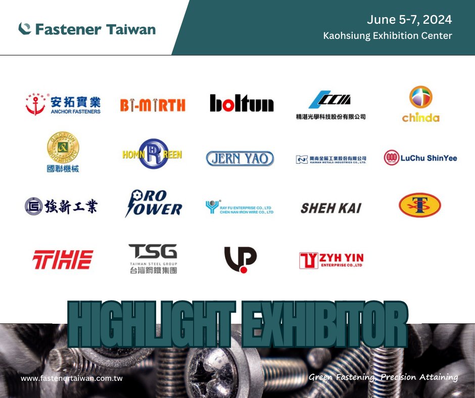 Only 51 days left for #FastenerTaiwan2024!😍 Ready? Explore top exhibitors like #AnchorFastener #BI-MIRTH, #BOLTUN, &amp; #ChingChanOptical. Sign up now at fastenertaiwan.com.tw/en/index.html to experience the newest rhythm in the fastener industry!🚀

#RegisterNow