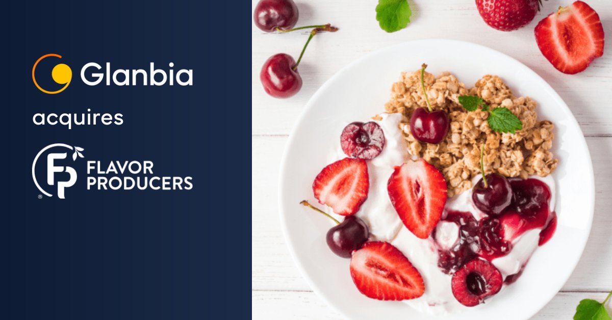Glanbia has agreed to acquire Flavor Producers, a leading flavour platform in the US, for an initial consideration of $300 million. Read more: ow.ly/Bo2550RfTuN
