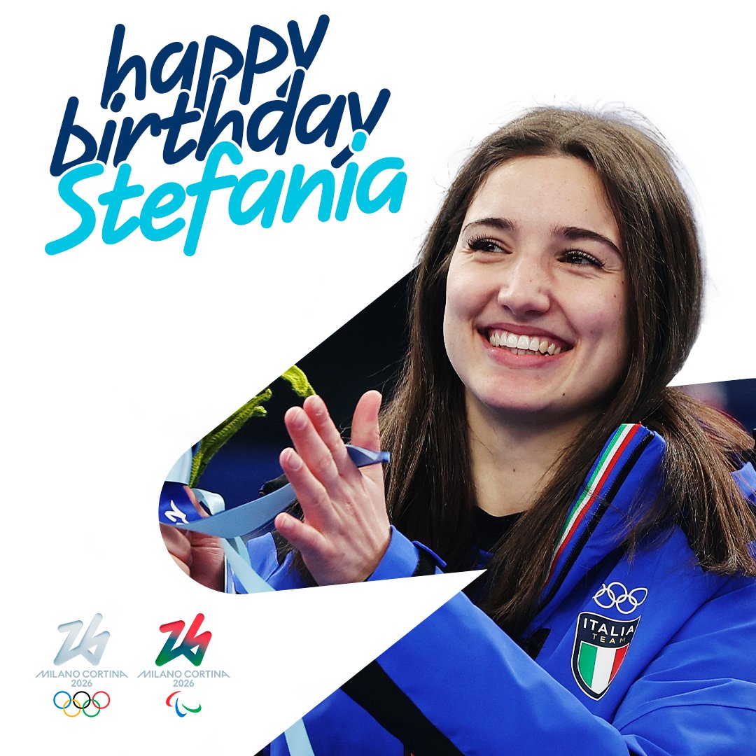 🎂 Happy birthday Stefania Constantini!​ The winner of Italy's historic first curling medal at the Beijing 2022 Olympic Winter Games turns 25!!! ​ The Cortina Olympic Stadium can't wait to cheer you on in 2026! ​ ​ #MilanoCortina2026 #Olympics #Olimpiadi #curling #15aprile