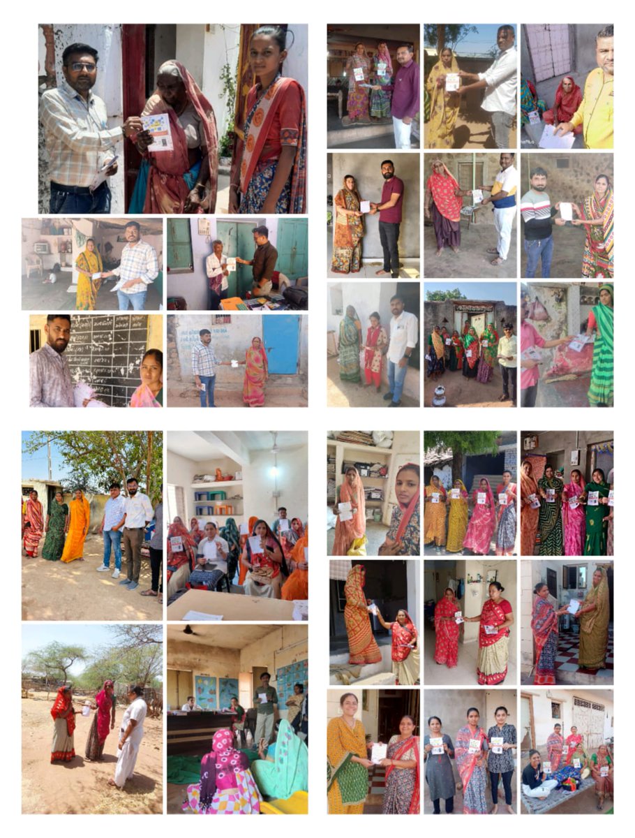 મુળી તાલુકામાં હેલ્થવિભાગઆંગણવાડી બહેનો,ત.ક.મ.શ્રીઓતથા બીએલઓ શ્રી ની મદદથી 50% થી ઓછું મતદાન તેમજ સ્ત્રી પુરુષ મતદાન માં 10% થી વધારે તફાવત વાળા ગામોમા ચુનાવસેતુનુ આયોજન કરી મતદારજાગૃતિ કરવામાં આવી તેમજ પત્રિકા વિતરણ કરવામા આવ્યુ@CEOGujarat@CollectorSRN@ElectionSRN@ChotilaSDM
