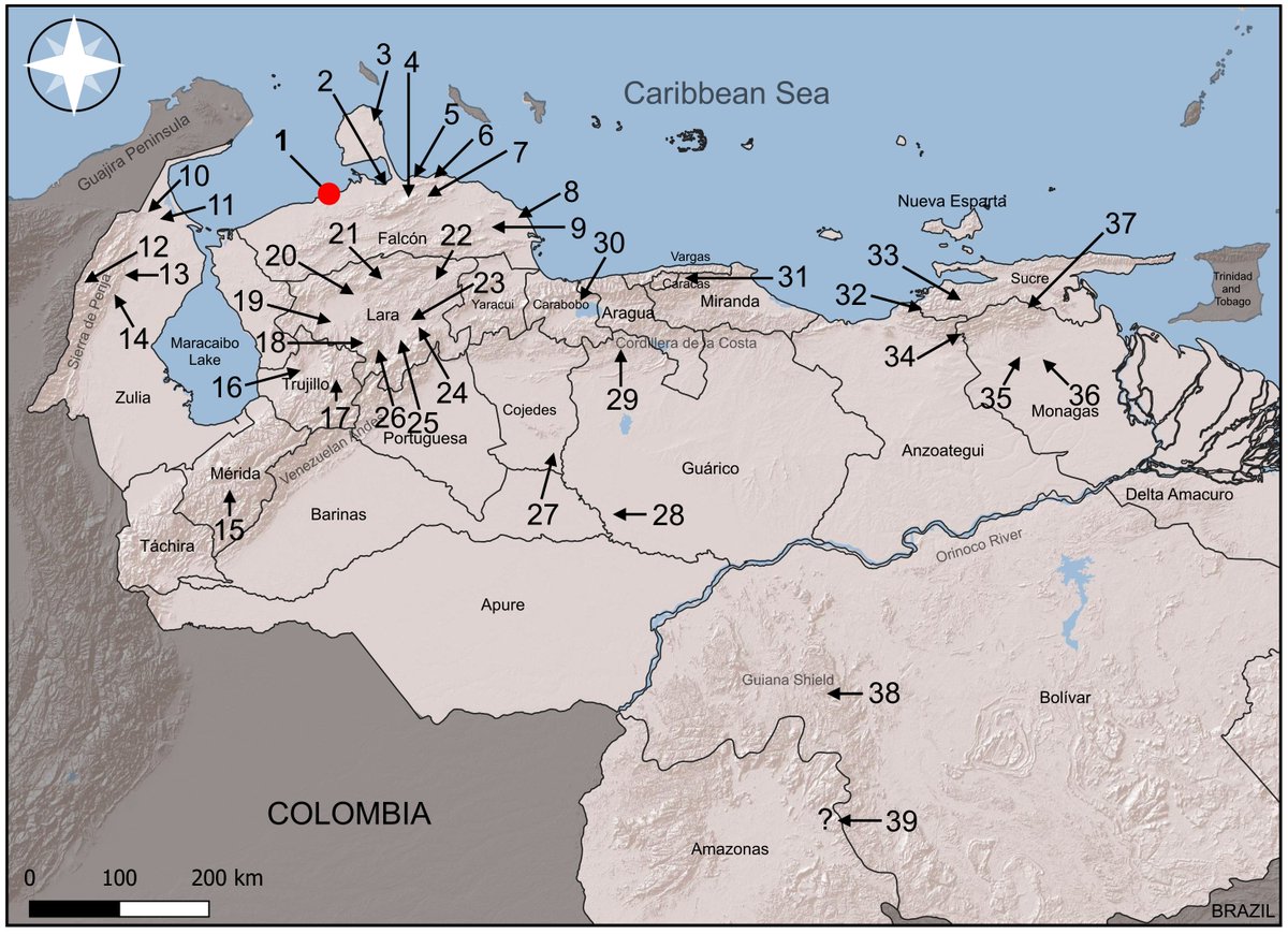 An Overview of some of the sites with fauna reports from the Pleistocene of Venezuela. Una vista general de algunos de los sitios con reportes de fauna del pleistoceno de Venezuela fr.pensoft.net/article/119967/