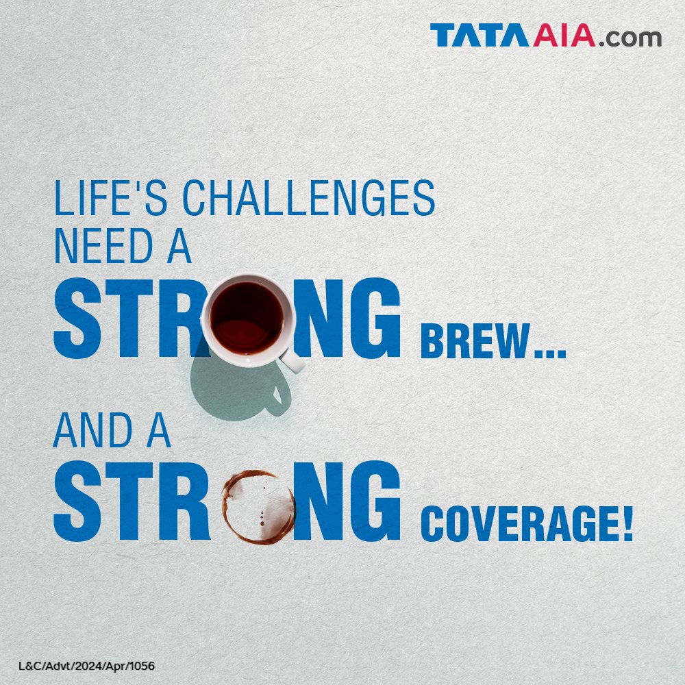 With a cup of coffee and the right insurance plan, you can conquer anything life throws your way! Visit tataaia.com now T&C apply - bit.ly/TataAIADisclai… #TataAIA #LifeInsurance #LIfeInsuranceBasics