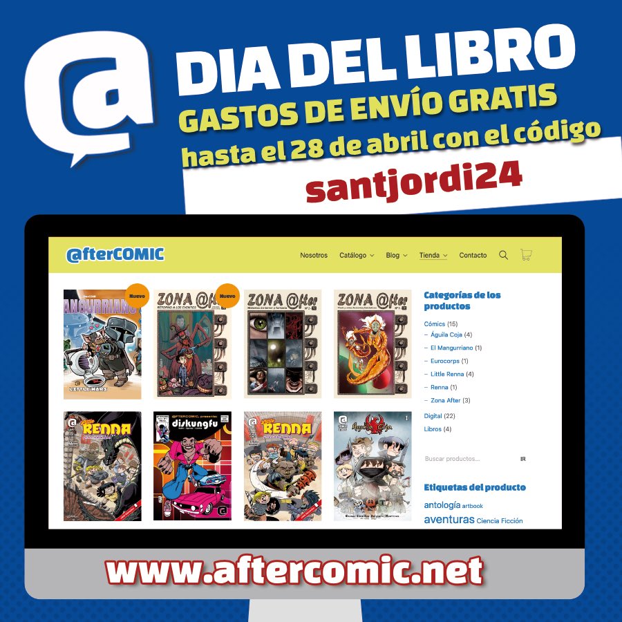 AfterCOMIC's tweet image. Compra el libro ilustrado Tamy &amp;amp; Drax con los gastos de envío gratis hasta el 28 de abril con el código de descuento 🟢santjordi24🟢 solo en nuestra tienda online