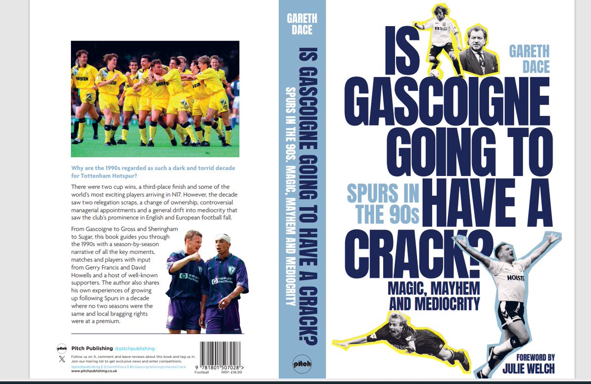 produced by @PitchPublishing features input from @DameJulieWelch @Howellsey @danielwynne_ @theodelaney @mikeleighassoc @peteabbott3 @BardiTEI @PaulHawksbee @chrispaouros @TheloniousFilth @spursblogger @ChrisSlegg. Also available to purchase via Amazon - amazon.co.uk/Gascoigne-Goin…