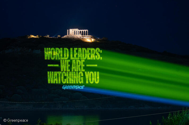 🔊BREAKING NEWS💥 Our Ocean is Not for Sale! 💪Greenpeace Greece activists projected this message on Acropolis Hill & other sites in Athens. It reminds decision-makers attending the Our Ocean Conference to put their words into action. #ProtectTheOceans #StopDeepSeaMining