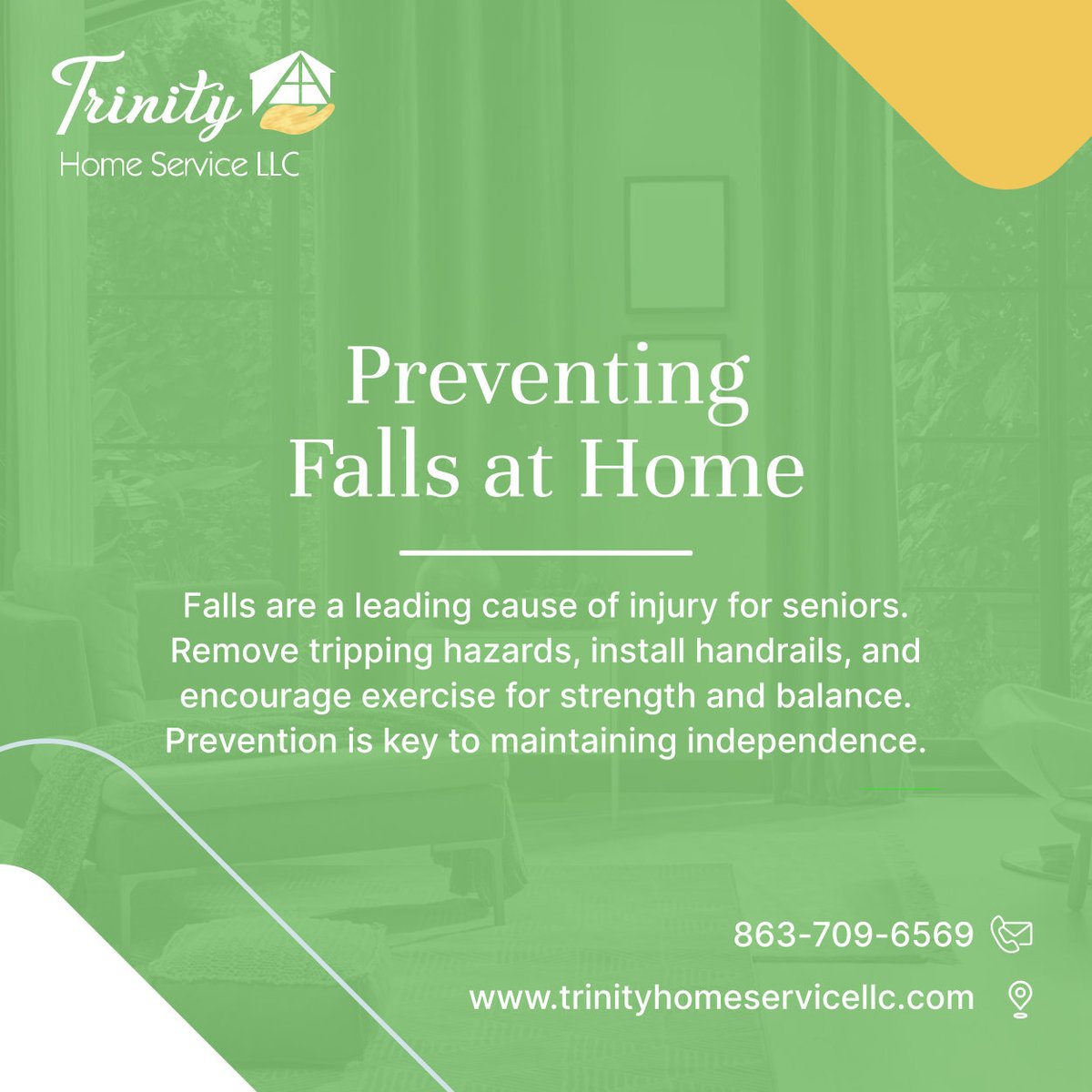 Don't let falls jeopardize your independence. Take proactive steps to create a safe environment at home and reduce fall risks. 

#LakelandFL #HomeCare #FallPrevention