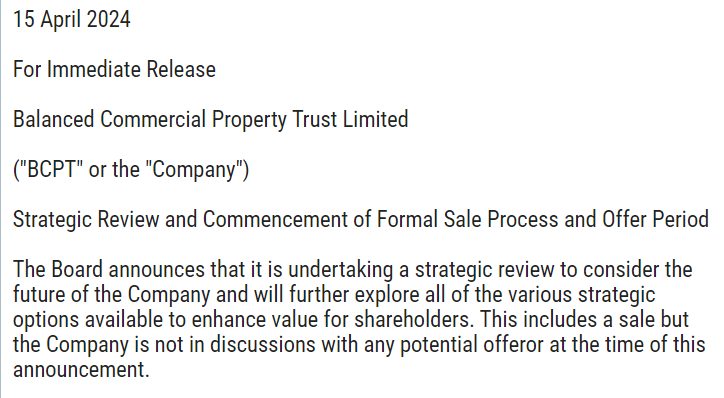 entrustTMF's tweet image. #BCPT Balanced Commercial Property Strategic Review 

Up to and including the sale of the company-though no formal offers received yet

voxmarkets.co.uk/rns/announceme…