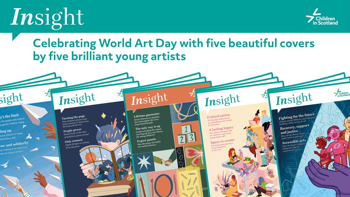 It's World Art Day and we're celebrating by revisiting some of the incredible illustrations created by @eca_edinburgh students for our member magazine, Insight 🎨 🖌️ Here's a thread 🧵 showing each of the five covers in more detail – which is your favourite?