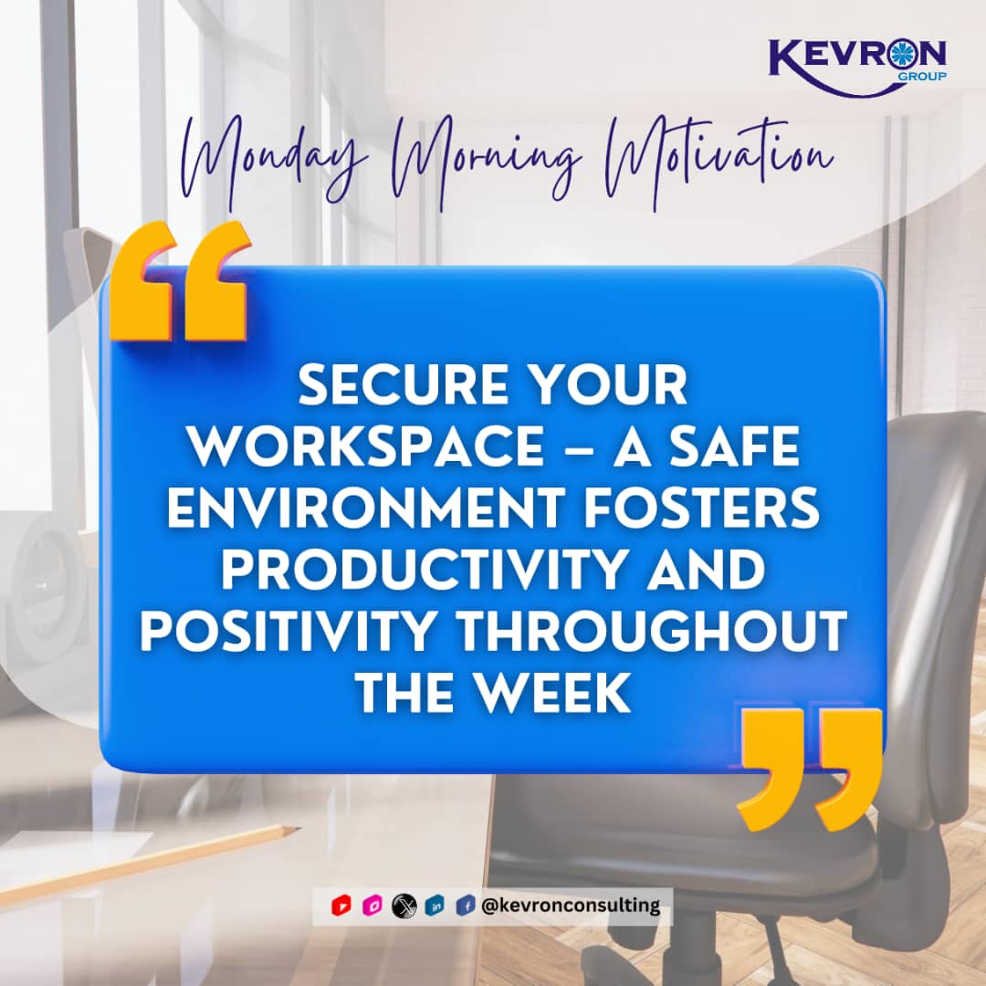 GroupKevron's tweet photo. As you step into your workspace, remember: security breeds productivity and positivity. At Kevron Group, we prioritize creating environments where safety isn't just a measure; it's a mindset. Here's to a week filled with success and security.
#WorkspaceSafety
#KevronGroup https://t.co/UvWqwiHEps