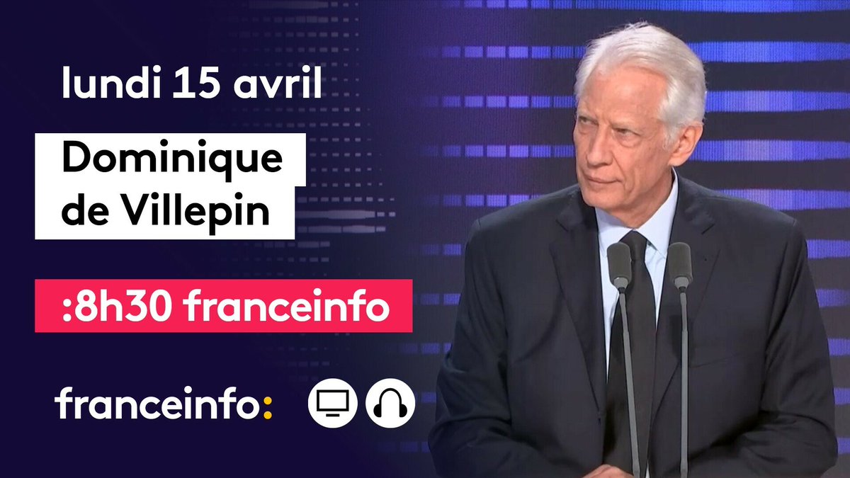 🔴 DIRECT - Dominique de Villepin, ancien Premier ministre, est l'invité du #8h30franceinfo🎙 Un entretien à suivre sur nos antennes👇 📻⤵️ francetvinfo.fr/en-direct/radi… 📺⤵️ francetvinfo.fr/en-direct/tv.h…