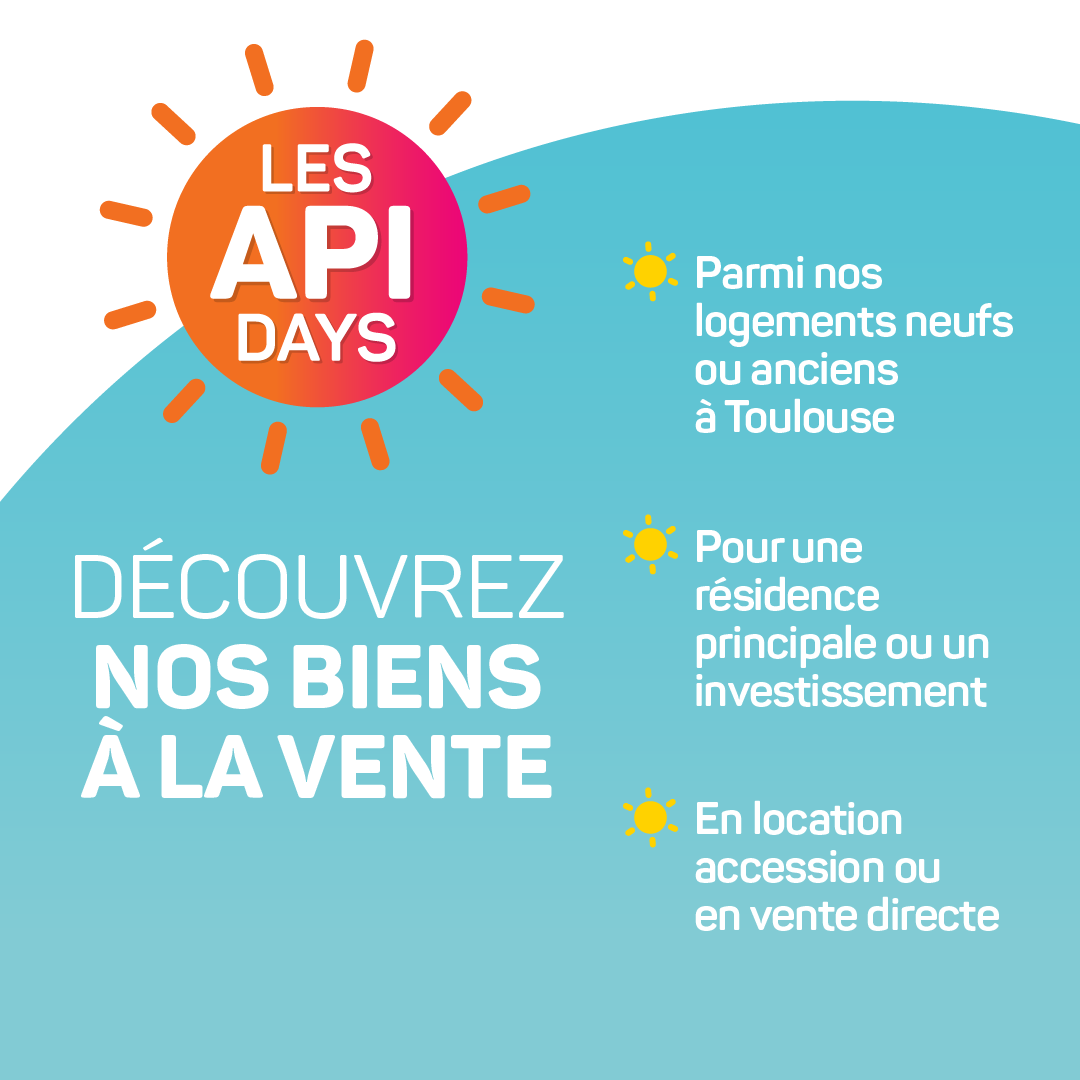 TMHabitat's tweet photo. Découvrez les API Days, 2 journées spéciales #achats #immobiliers !

26 &amp; 27 avril | 10h - 19h | 7 rue de Sébastopol - #Toulouse 

🎯Nos conseillers pour vous guider
🏠Des propositions de biens à la vente 
✅Des avantages financiers

👉 https://t.co/ITSnBw8ECL https://t.co/H4azHylMkB