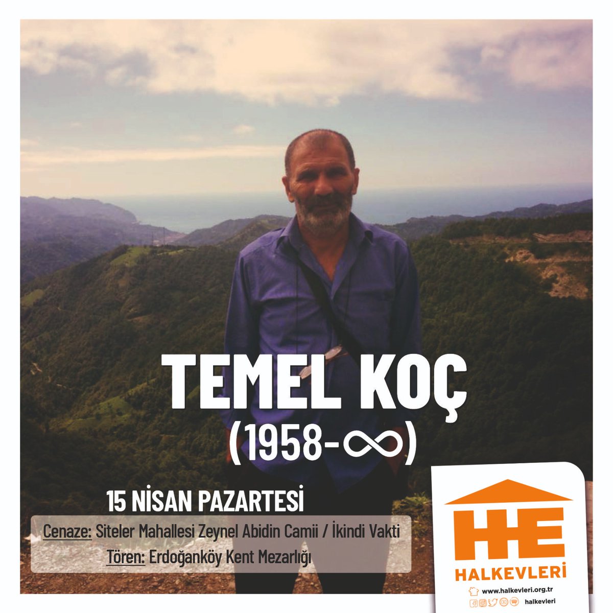 Artvin Devrimci Yol'un yılmaz neferi,Bursa Halkevi yöneticisi Temel Koç yoldaşımızı kaybetmenin derin üzüntüsünü yaşıyoruz.Temel Koç,devrimci mücadelemizde yaşamaya devam edecek.
Cenazemiz bugün İkindi Vakti Zeynel Abidin Camiinden kaldırılarak Erdoğanköy Mezarlığına defnedilecek