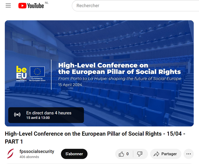 📢#European #Pillar of #Social #Rights in the #making - #work in #progress - follow LIVE this week's conference under the @EU2024BE presidency - with the participation of @EstherLynchs, @MarieHeleneSka & @ProfTimJackson and so many more👉youtube.com/@fpssocialsecu…