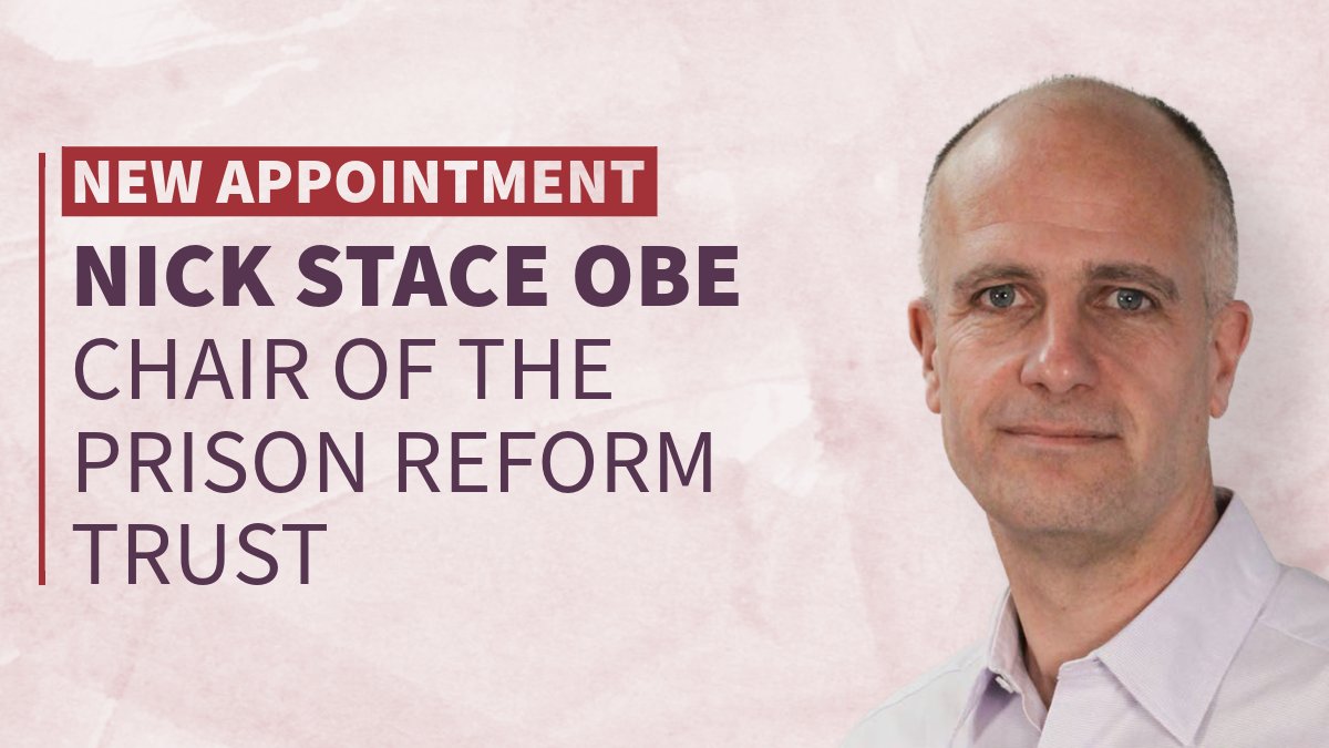 Trustees and staff are delighted to announce that Nick Stace OBE is to chair the Prison Reform Trust from December. Read the full announcement at prisonreformtrust.org.uk/nick-stace-obe…