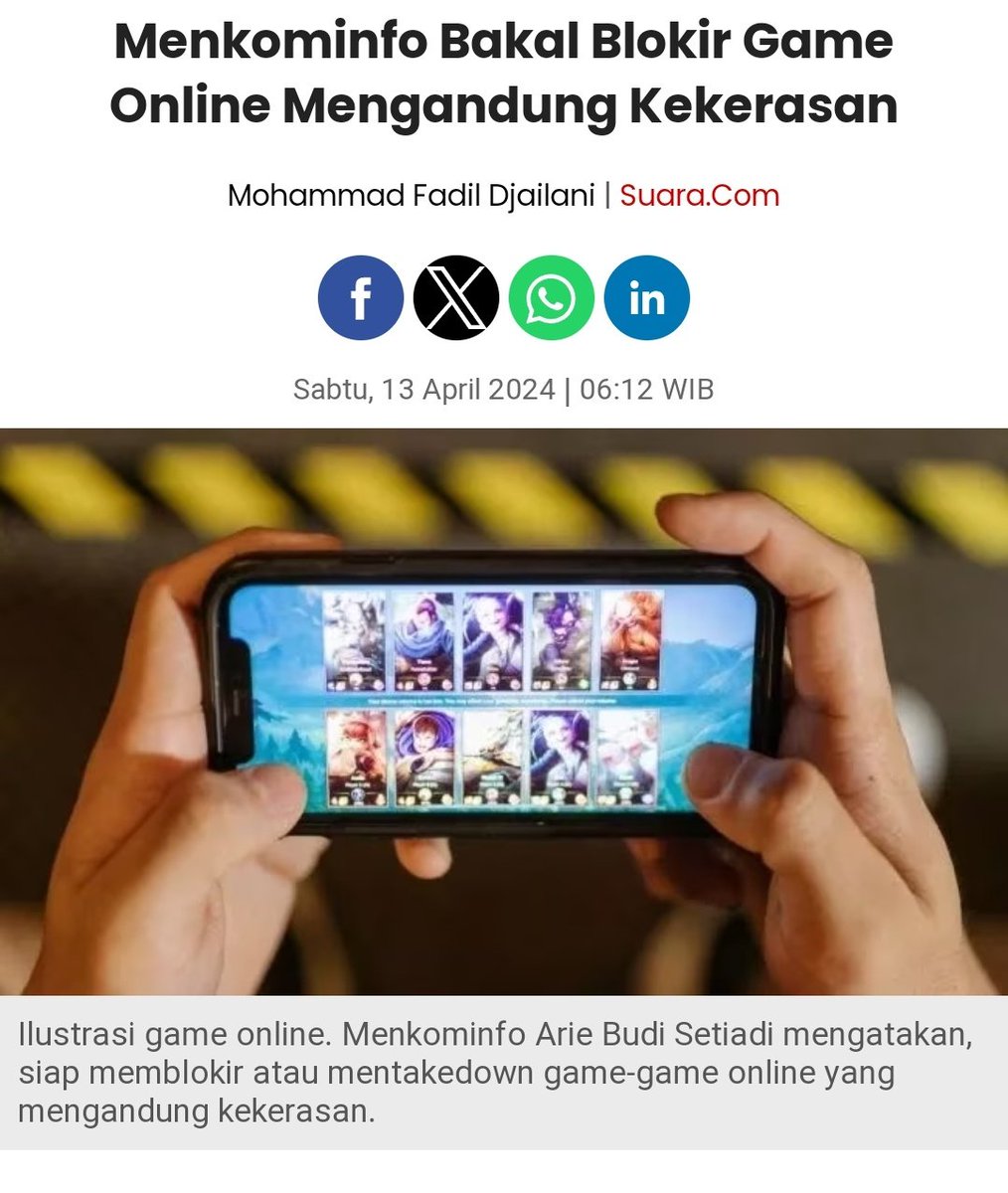 📢 Merespon KPAI, Kominfo bakal blokir game online yang mengandung kekerasan

Sebelumnya KPAI mendesak pemerintah melalui Kominfo untuk memblokir game online yang menyuguhkan kekerasan dan seksualitas.

(Via Suara.com)